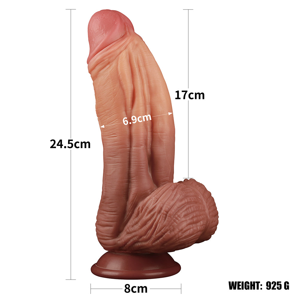 Lovetoy Nature Cock 10'' Çift Katmanlı Büyük Realistik Penis LV411014