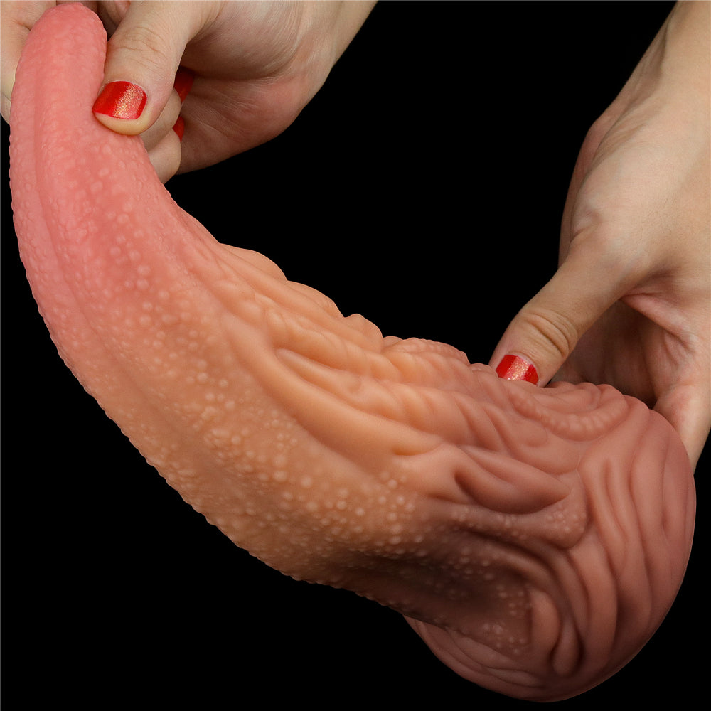 Lovetoy Nature Cock 10'' Tongue Çift Katmanlı Büyük Realistik Penis LV411018