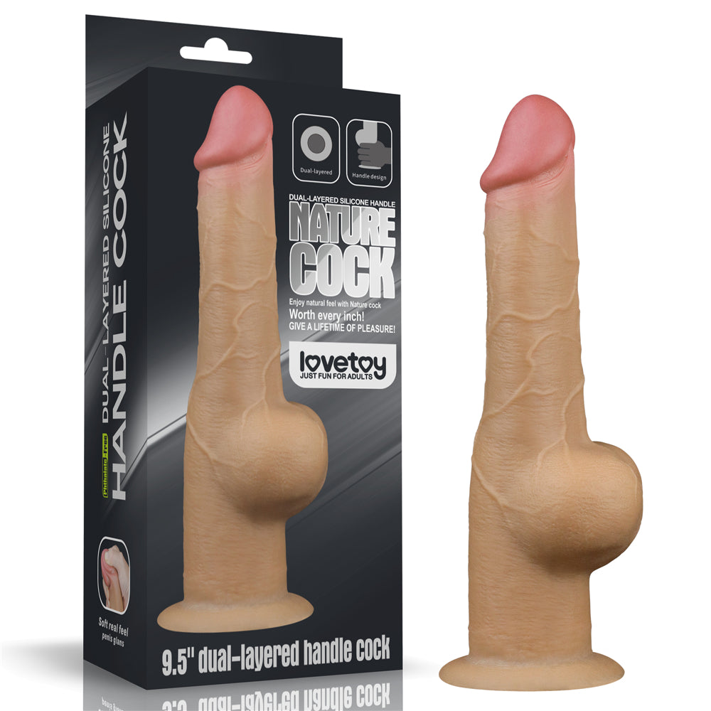 Lovetoy Handle Cock 9.5'' Çift Katmanlı Büyük Realistik Penis LV411031