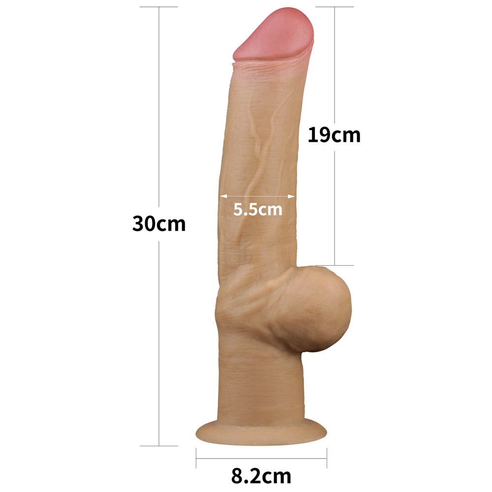 Lovetoy Handle Cock 12'' Çift Katmanlı Büyük Realistik Penis LV411033