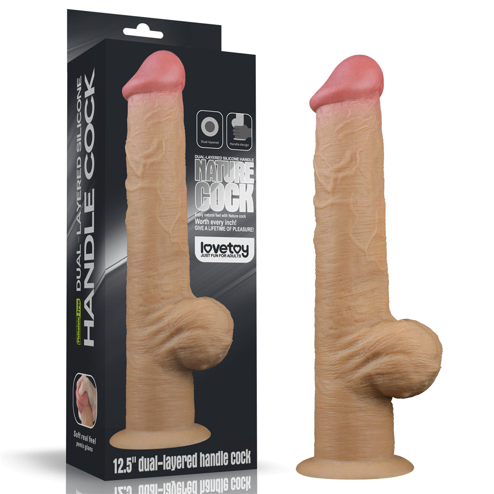 Lovetoy Handle Cock 12.5'' Çift Katmanlı Büyük Realistik Penis LV411034