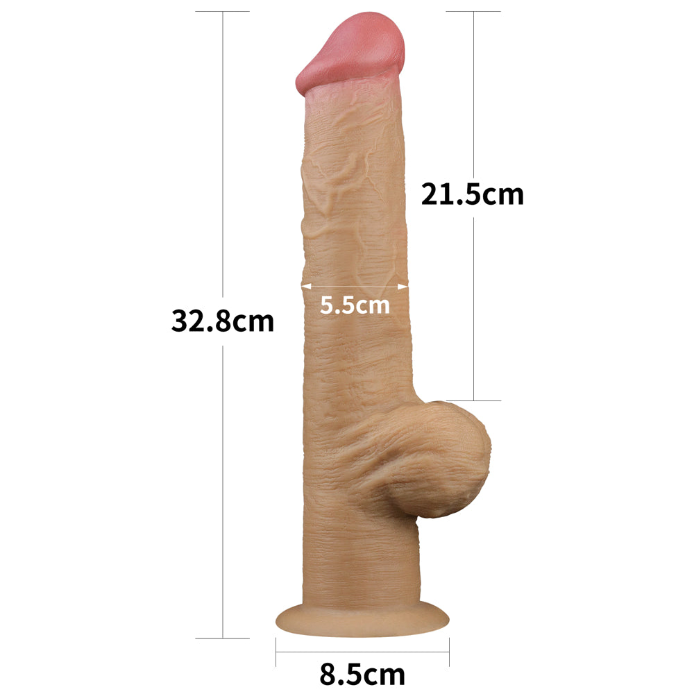 Lovetoy Handle Cock 12.5'' Çift Katmanlı Büyük Realistik Penis LV411034