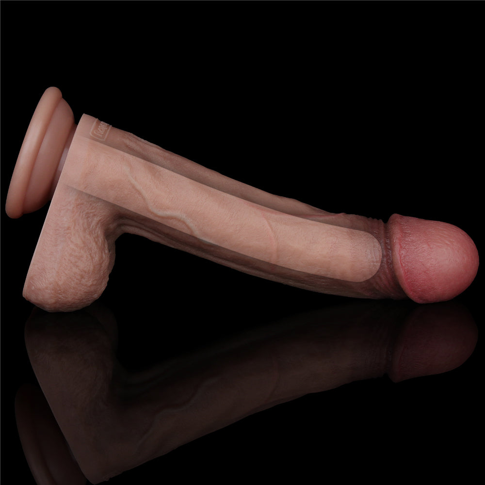 Lovetoy Nature Cock 23 cm Dual Layered Silicone Et Doku Realistik Penis LV411046