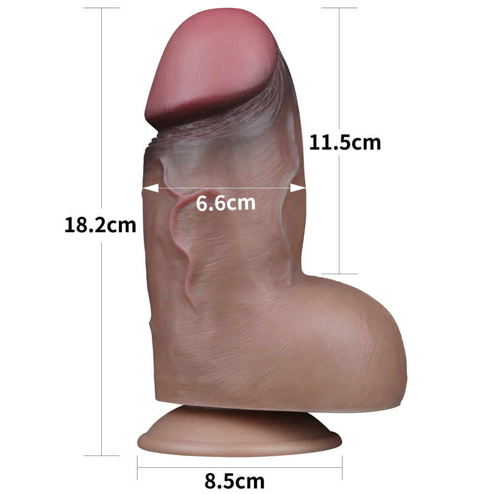Lovetoy Nature Cock 7'' Çift Katmanlı Büyük Realistik Penis LV411050