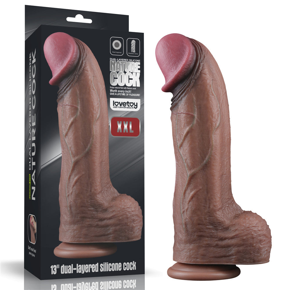 Lovetoy Nature Cock 13'' Çift Katmanlı Büyük Realistik Penis LV411064