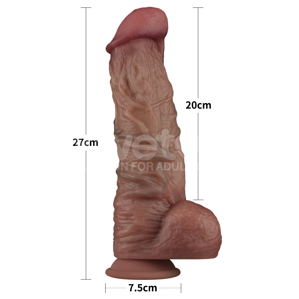 Lovetoy Dual Layered Silicone Cock Dildo XXL 27 Cm Realistik Penis LV411081