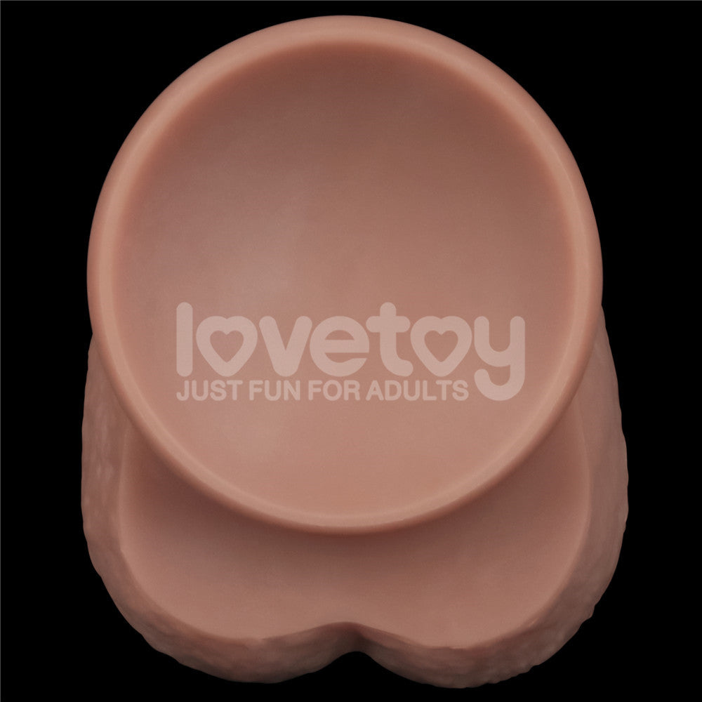 Lovetoy 14.5'' Dual Layered Bendable Silicone Cock XXL(Flesh) Et Doku Dildo LV411301