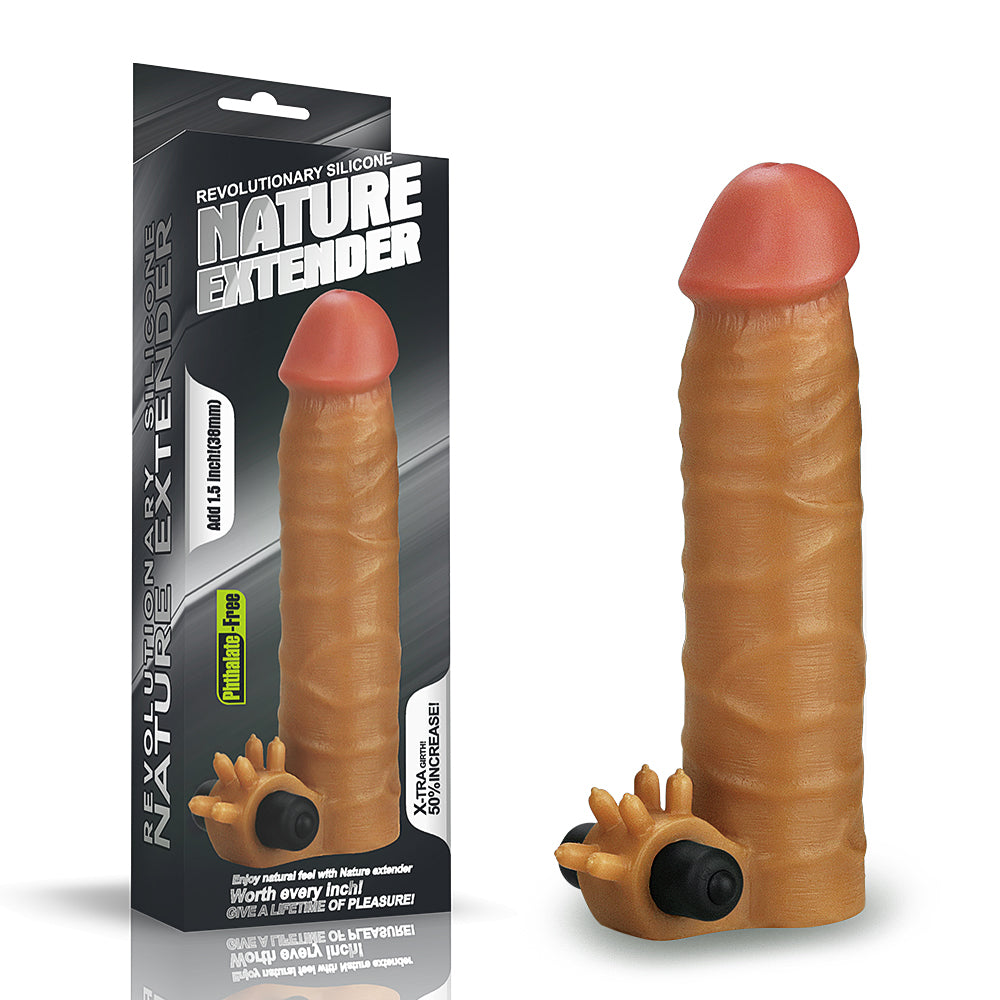 Lovetoy Nature Extender Natural Et Doku Titreşimli Penis Kılıfı LV414100B