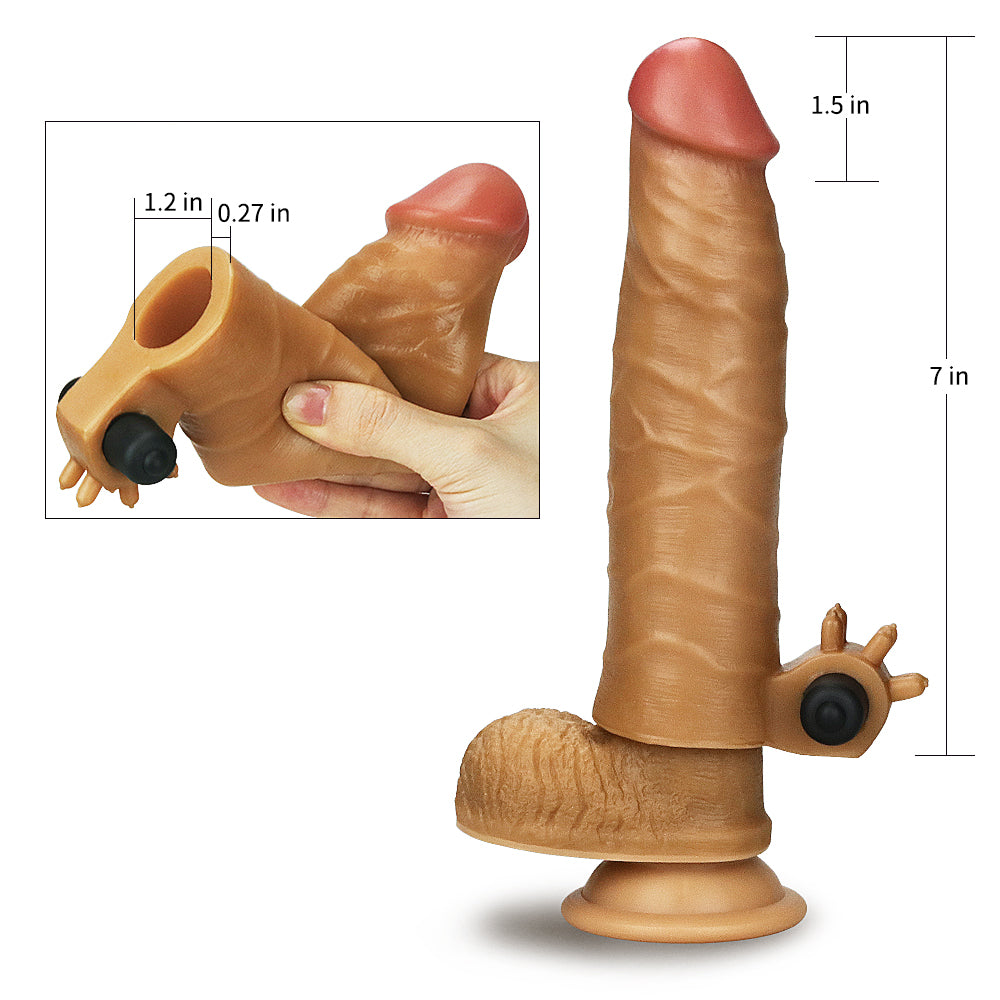 Lovetoy Nature Extender Natural Et Doku Titreşimli Penis Kılıfı LV414100B