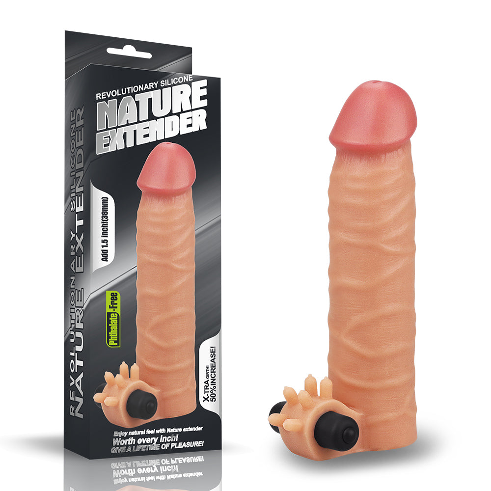 Lovetoy Nature Extender Natural Et Doku Titreşimli Penis Kılıfı LV414100