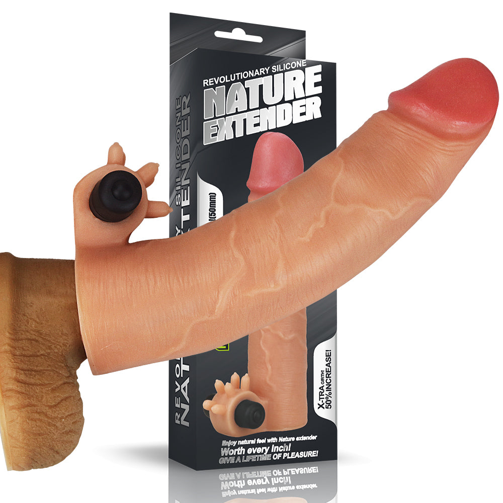 Lovetoy Nature Extender Natural Et Doku Titreşimli Penis Kılıfı LV414101
