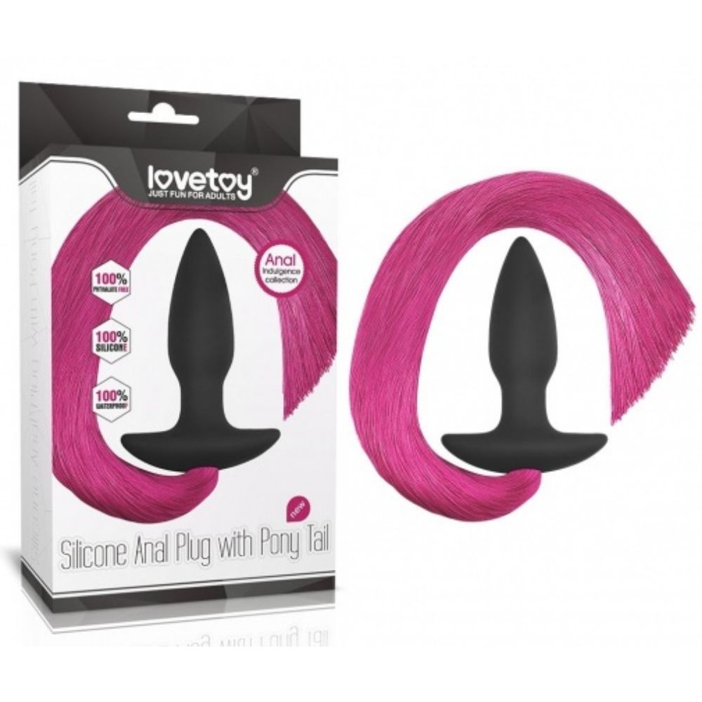 Lovetoy Silicone With Pony Tail Kuyruklu Anal Plug Pink LV421001
