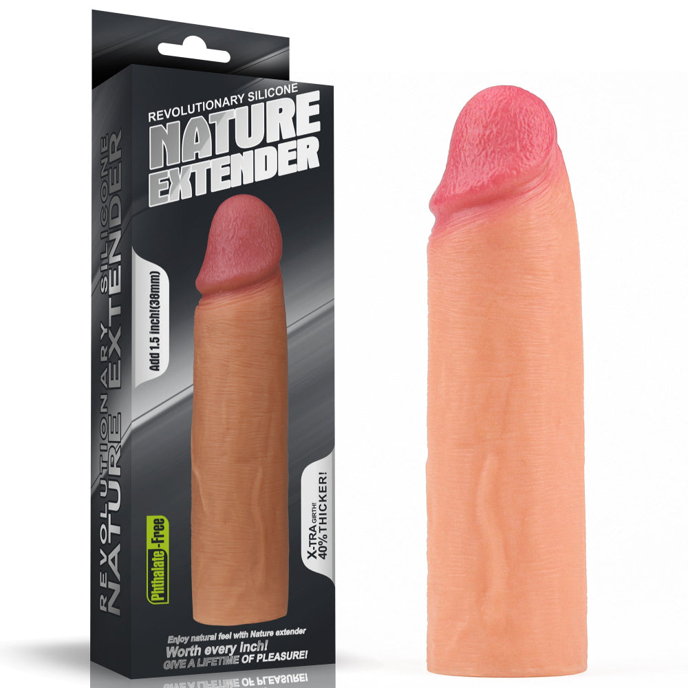 Lovetoy Nature Extender Penis Sleeve Platinum Silikon Gerçek Doku Penis Kılıfı LV4211