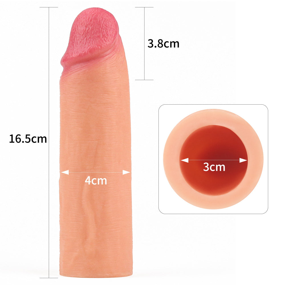 Lovetoy Nature Extender Penis Sleeve Platinum Silikon Gerçek Doku Penis Kılıfı LV4211