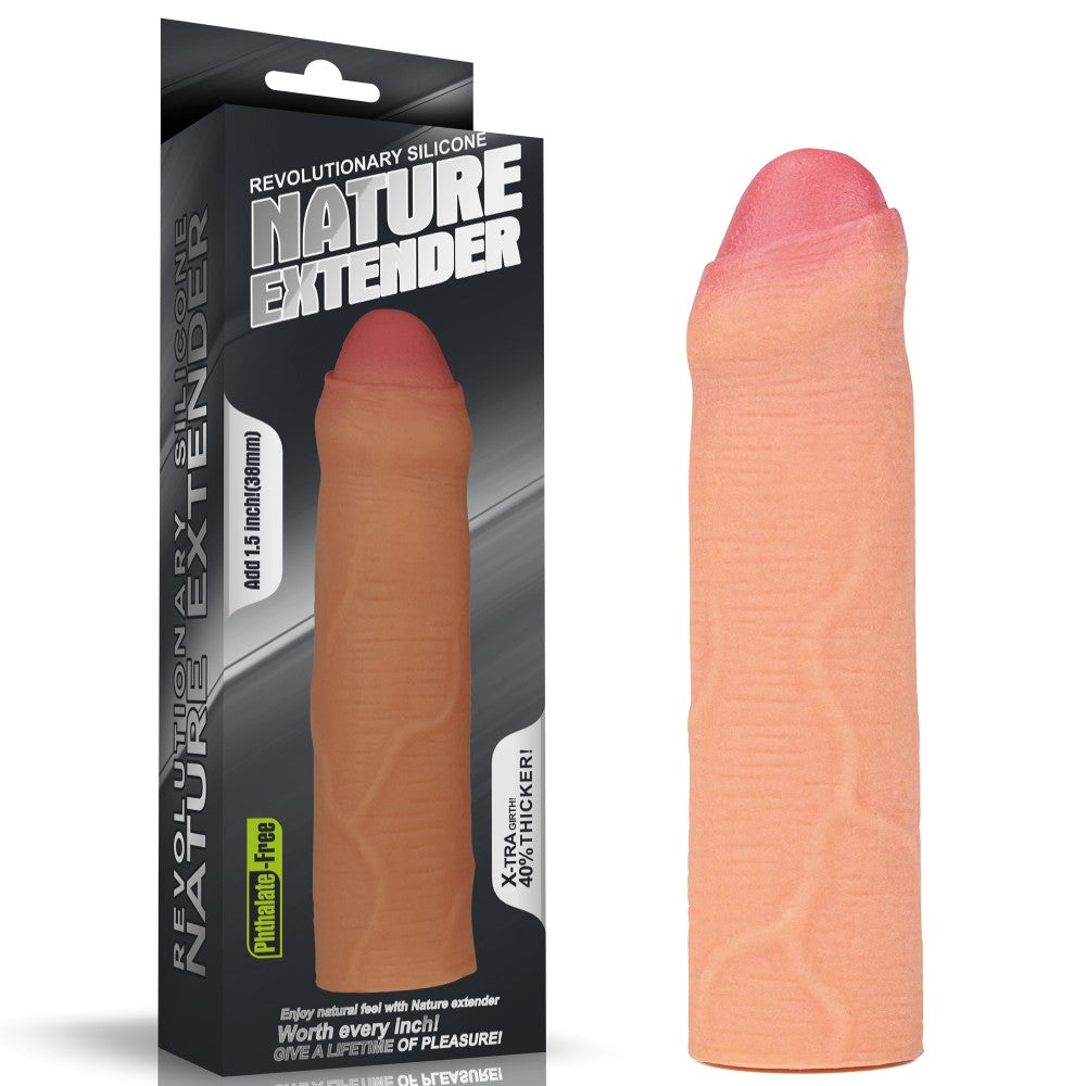 Lovetoy Nature Extender Penis Sleeve Platinum Silikon Gerçek Doku Sünnetsiz Penis Kılıfı LV4212F