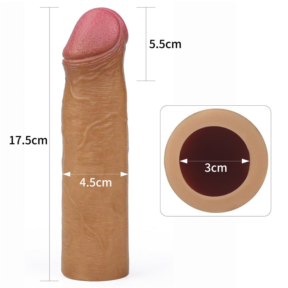 Lovetoy Nature Extender Penis Sleeve Platinum Silikon Gerçek Doku Penis Kılıfı LV4213B