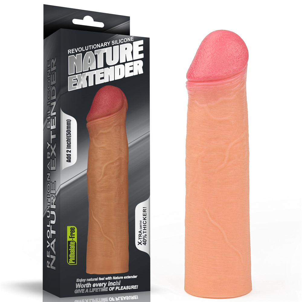 Lovetoy Nature Extender Penis Sleeve Platinum Silikon Gerçek Doku Penis Kılıfı LV4213