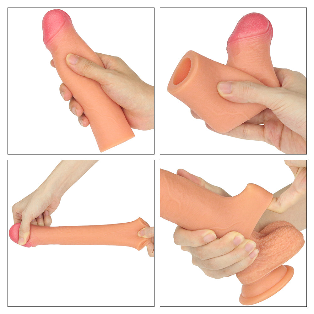 Lovetoy Nature Extender Penis Sleeve Platinum Silikon Gerçek Doku Penis Kılıfı LV4213
