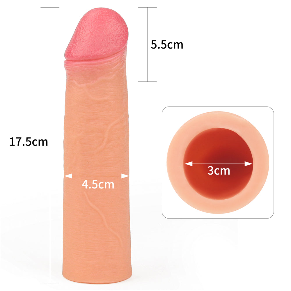 Lovetoy Nature Extender Penis Sleeve Platinum Silikon Gerçek Doku Penis Kılıfı LV4213