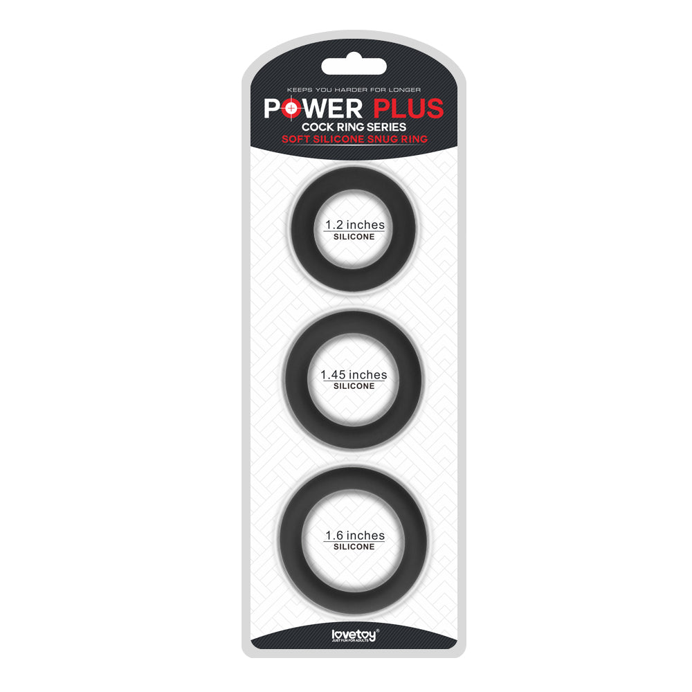 Lovetoy Power Plus Soft Silicone Snug Ring Penis Halkası Seti LV443001