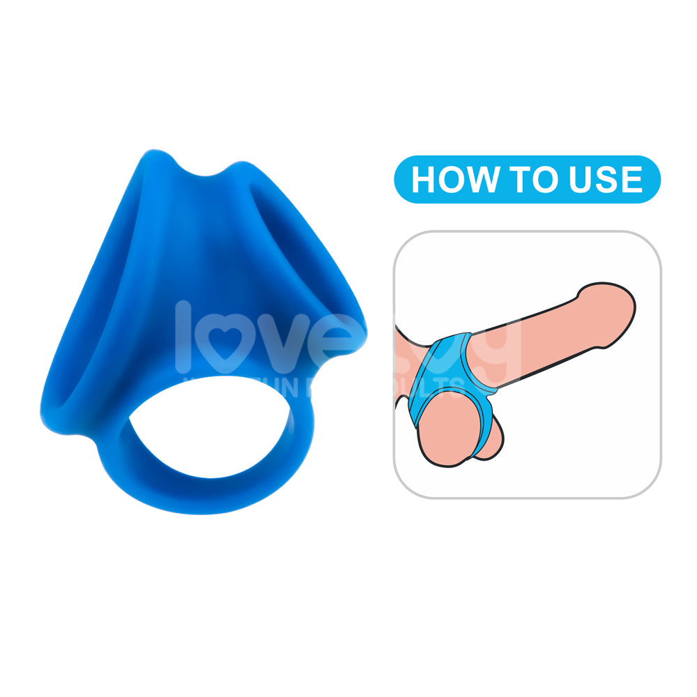 Lovetoy Pinnacle Pro Trio Grip Enhancer Sleeve Testis Destekli Penis Kılıfı LV443015