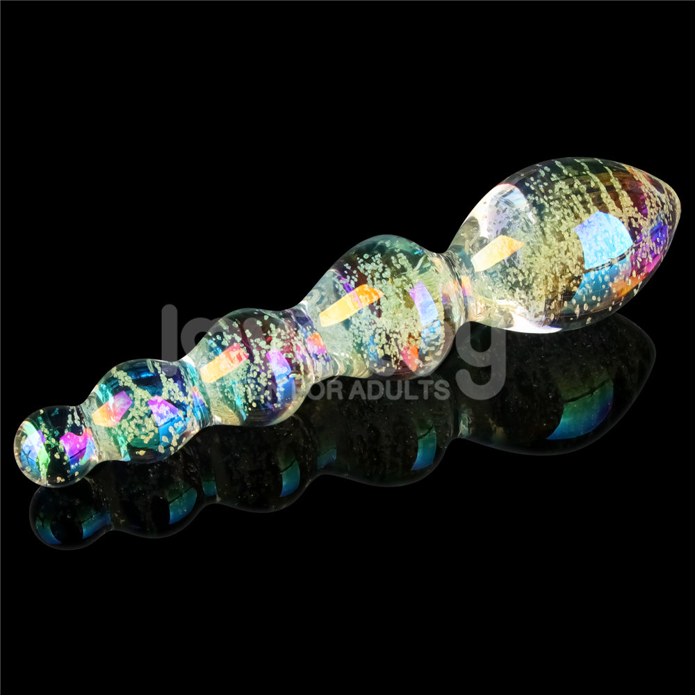 Lovetoy Glow-İn-The-Dark Twilight Gleam Glass Dildo-Tantalizing Orbs Cam Dildo LV610002