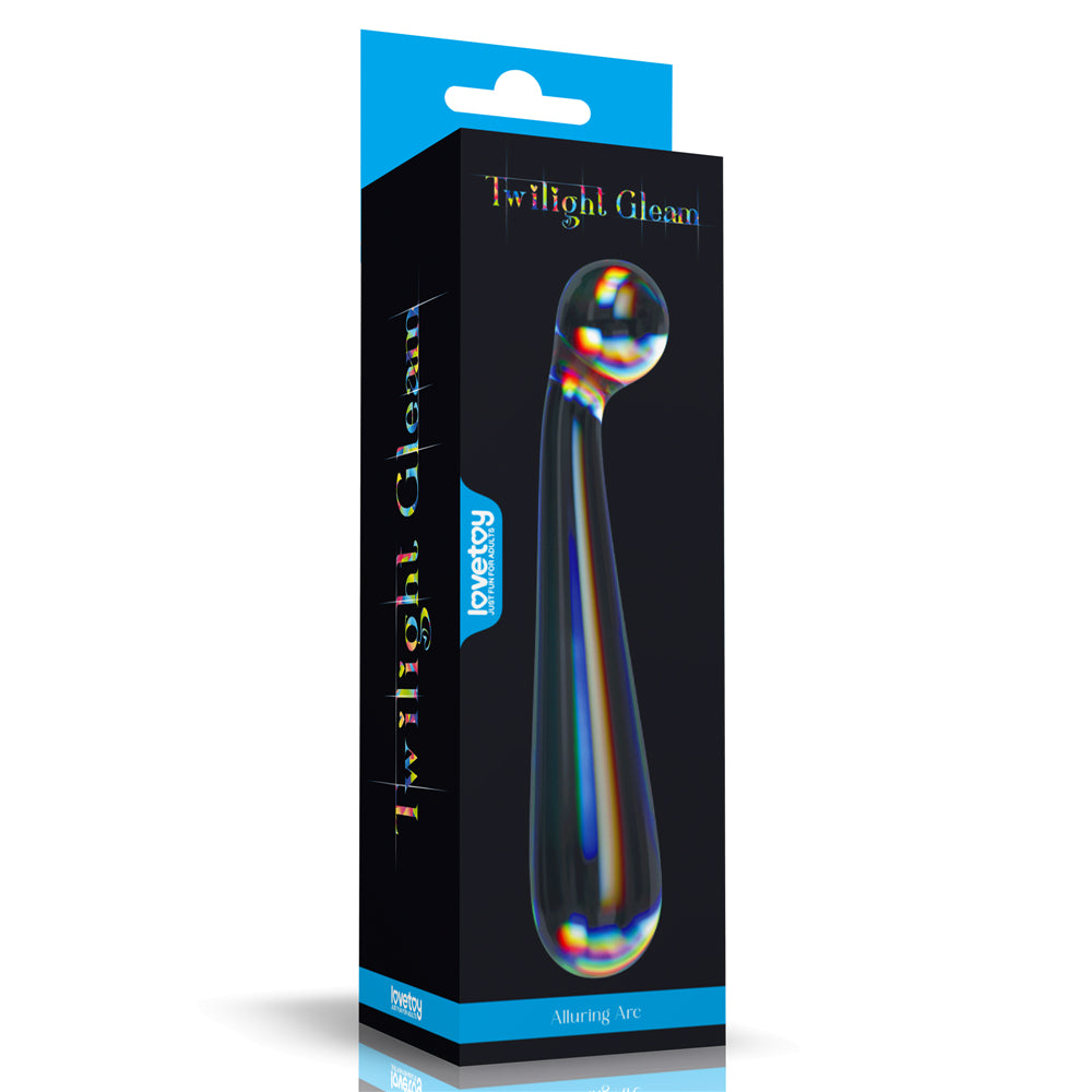 Lovetoy Twilight Gleam Glass Dildo- Alluring Arc Cam Dildo LV610021