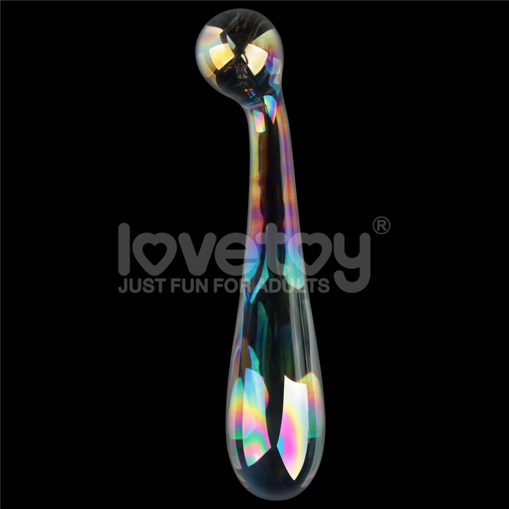 Lovetoy Twilight Gleam Glass Dildo- Alluring Arc Cam Dildo LV610021