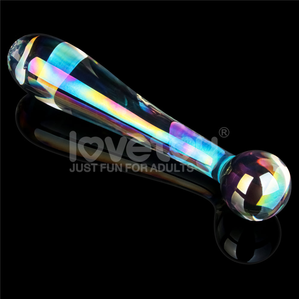 Lovetoy Twilight Gleam Glass Dildo- Alluring Arc Cam Dildo LV610021