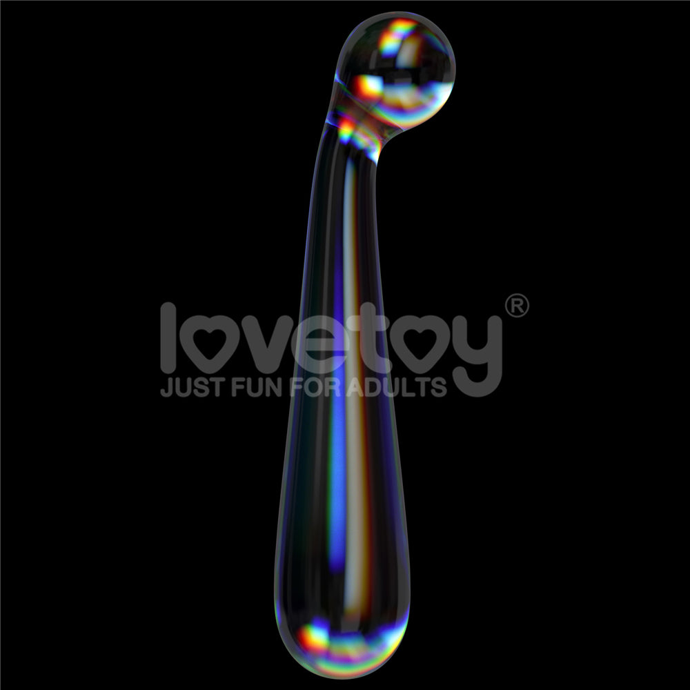 Lovetoy Twilight Gleam Glass Dildo- Alluring Arc Cam Dildo LV610021