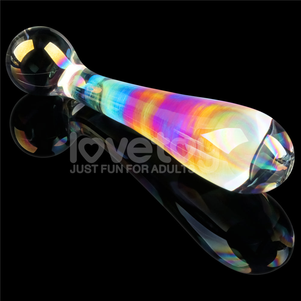 Lovetoy Twilight Gleam Glass Dildo- Alluring Arc Cam Dildo LV610021