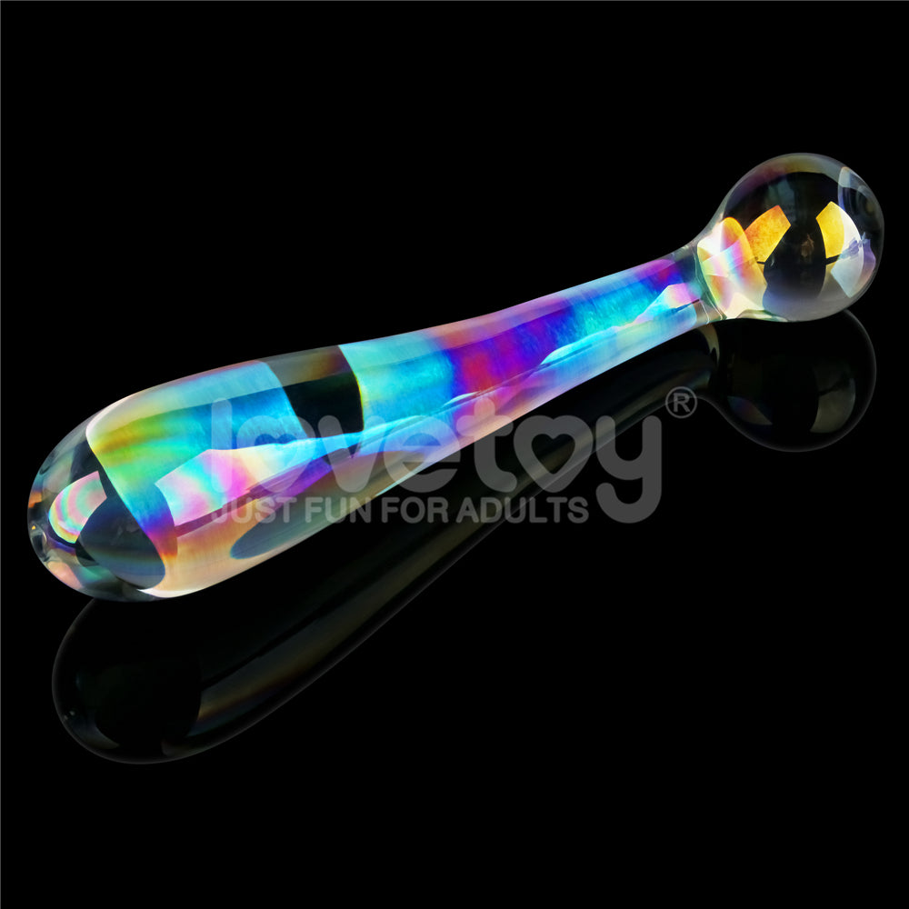 Lovetoy Twilight Gleam Glass Dildo- Alluring Arc Cam Dildo LV610021