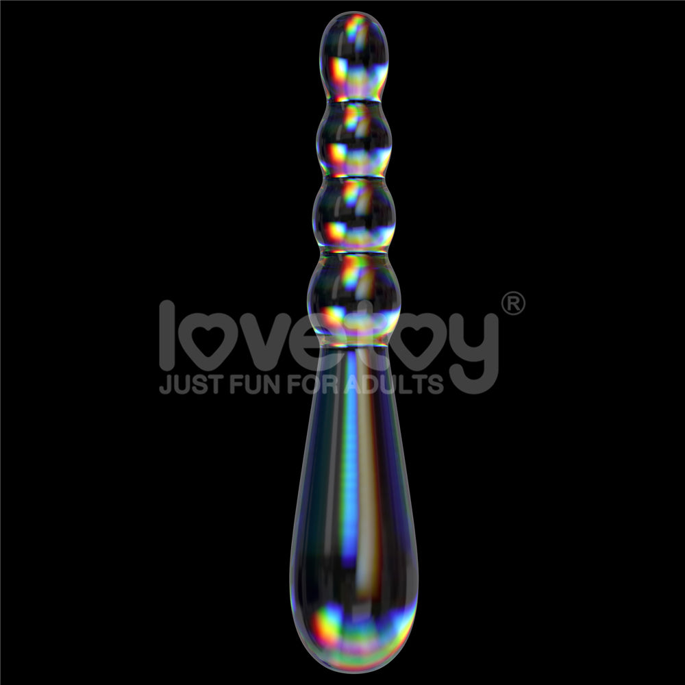 Lovetoy Twilight Gleam Glass Dildo- Rising Ripples Cam Dildo LV610023