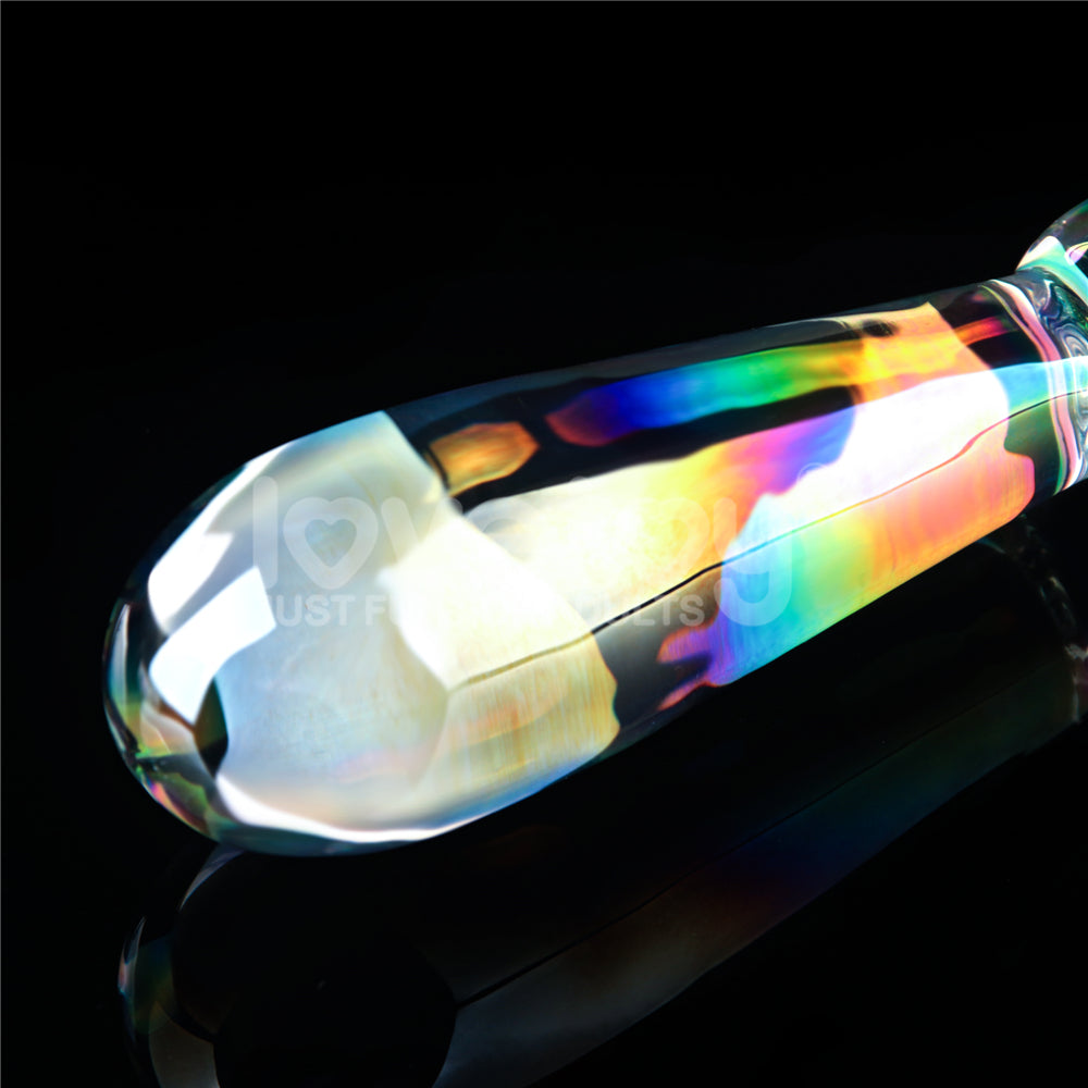 Lovetoy Twilight Gleam Glass Dildo- Rising Ripples Cam Dildo LV610023