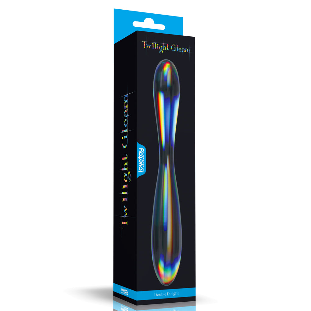 Lovetoy Twilight Gleam Glass Dildo-Double Delight Çif Taraflı Cam Dildo LV610025