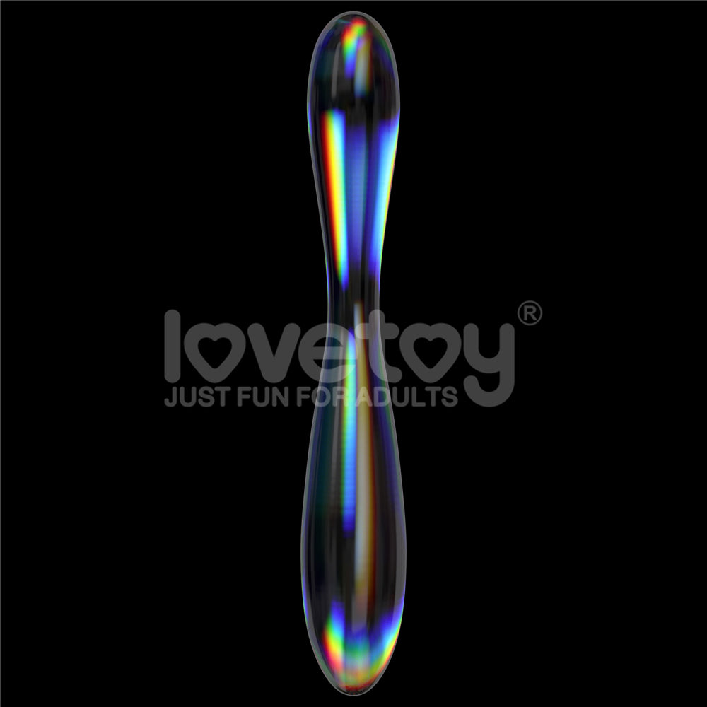 Lovetoy Twilight Gleam Glass Dildo-Double Delight Çif Taraflı Cam Dildo LV610025