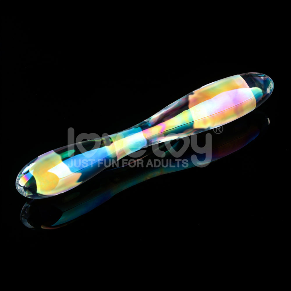 Lovetoy Twilight Gleam Glass Dildo-Double Delight Çif Taraflı Cam Dildo LV610025