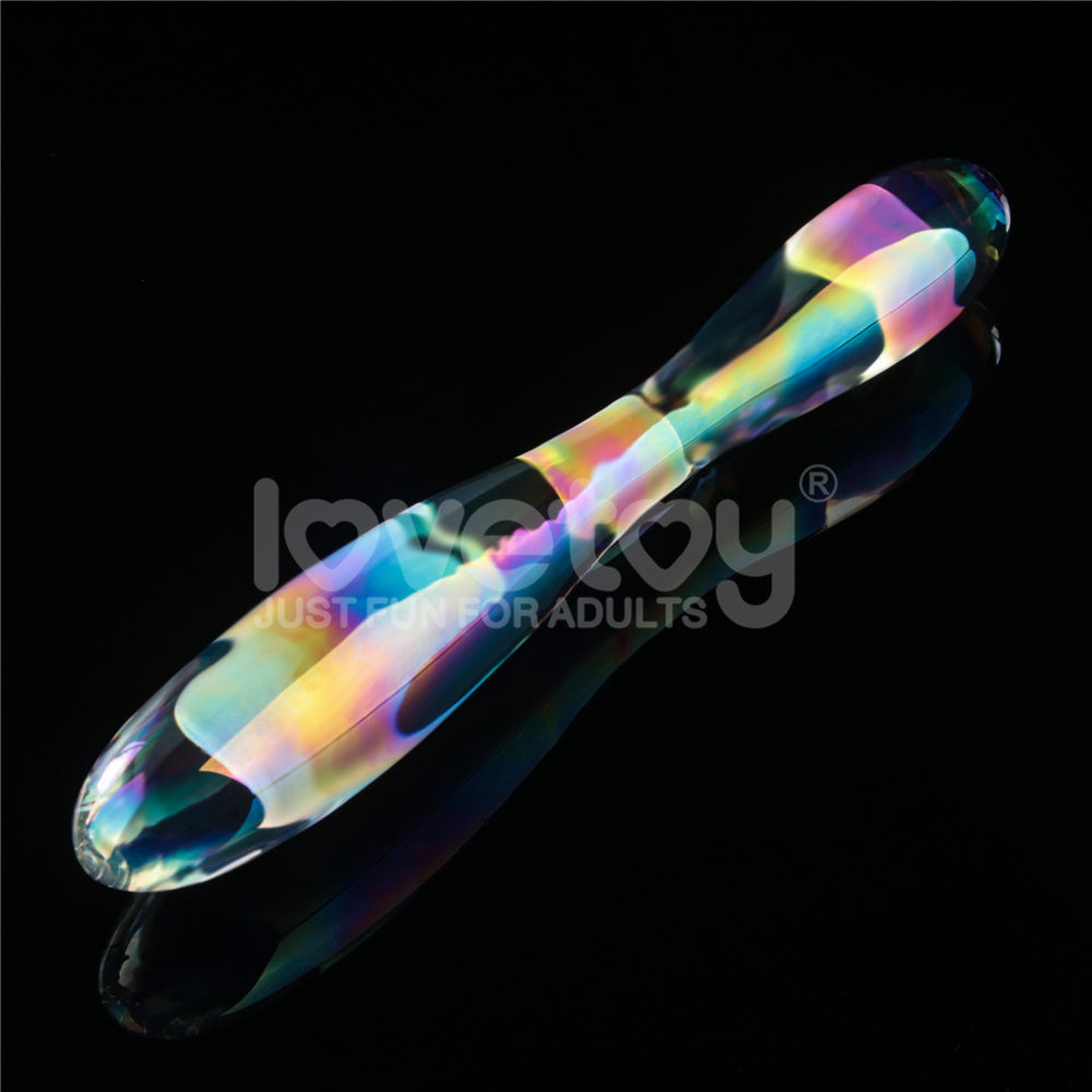 Lovetoy Twilight Gleam Glass Dildo-Double Delight Çif Taraflı Cam Dildo LV610025
