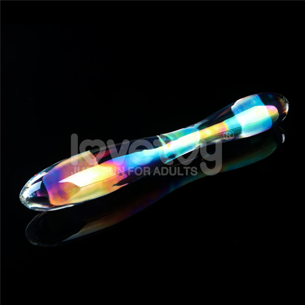 Lovetoy Twilight Gleam Glass Dildo-Double Delight Çif Taraflı Cam Dildo LV610025