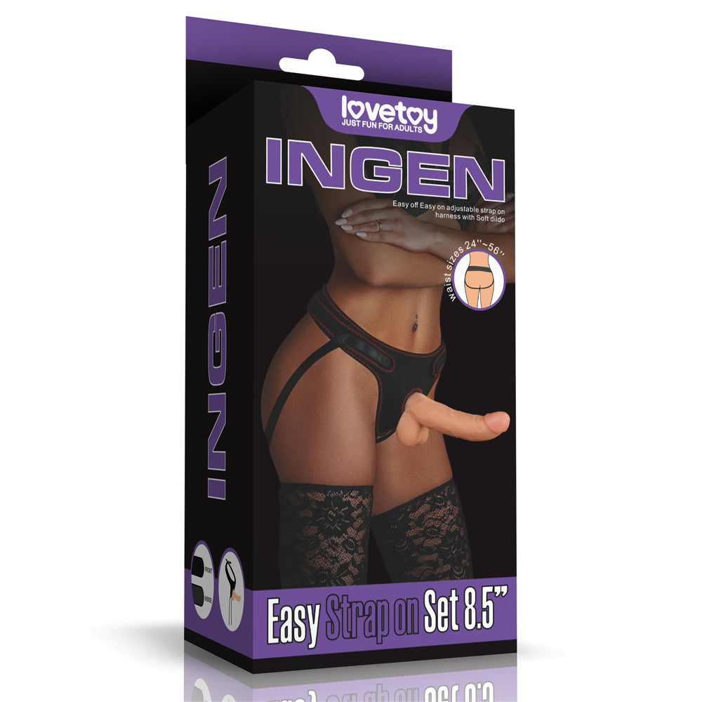 Lovetoy Easy Strapon 21,5 cm Flexible Kemerli Strapon Penis LV715008