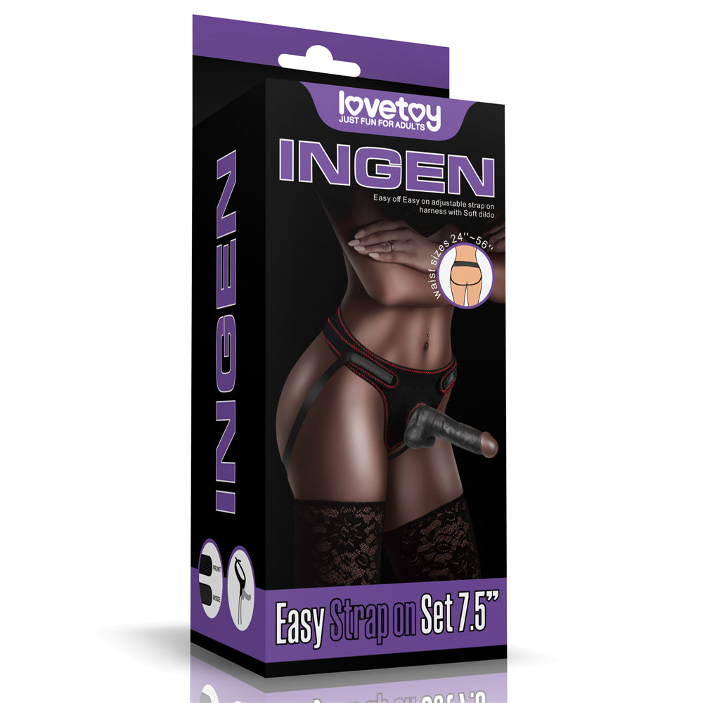 Lovetoy Easy Strapon 20 cm Zenci Strapon Kemerli Penis LV715027