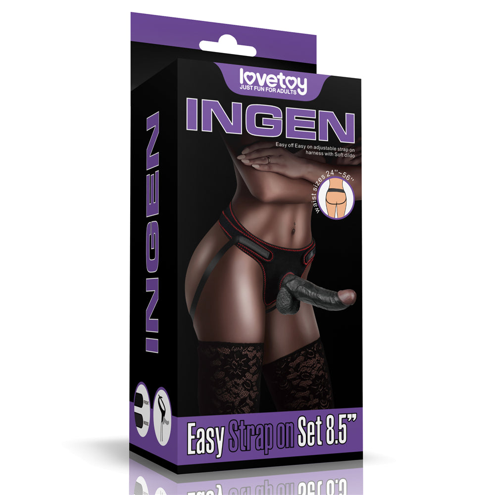 Lovetoy Easy Strapon 21,5 cm Strapon Kemerli Zenci Penis LV715028