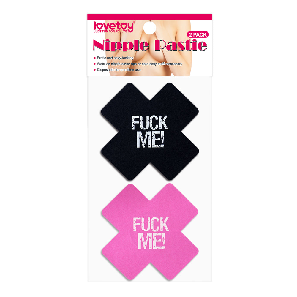 Lovetoy Fuck Me Cross Pattern Nipple Pasties Göğüs Ucu Bandı 2 Çift LV763008
