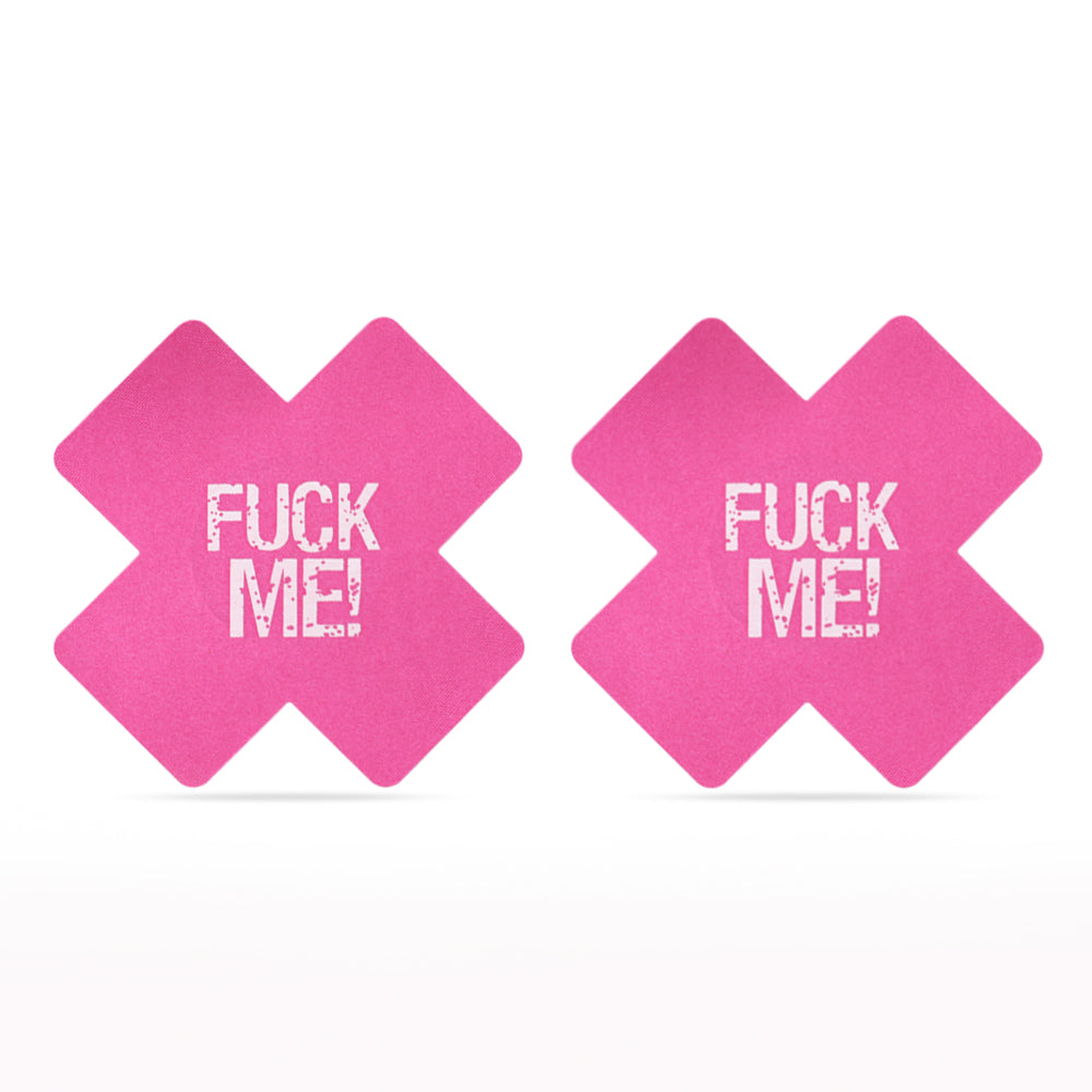 Lovetoy Fuck Me Cross Pattern Nipple Pasties Göğüs Ucu Bandı 2 Çift LV763008