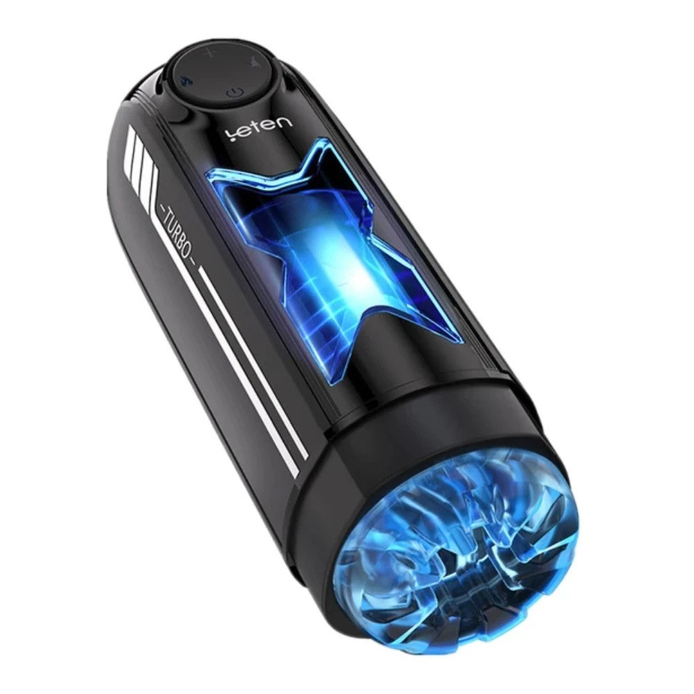 Leten X-Turbo İleri Geri Hareketli Isıtmalı ve Sesli Otomatik Masturbator Black