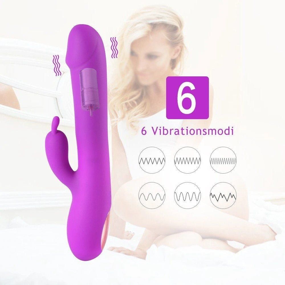 Shequ Mat Vibe Dönebilen Hareketli Klitoral Rabbit Vibratör SQ-V10091