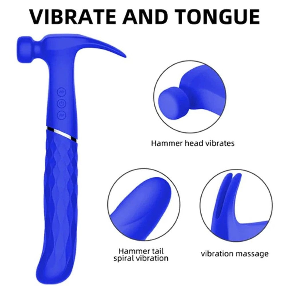 Hammer Love Ultra Güçlü Çekiç Vibratör Blue