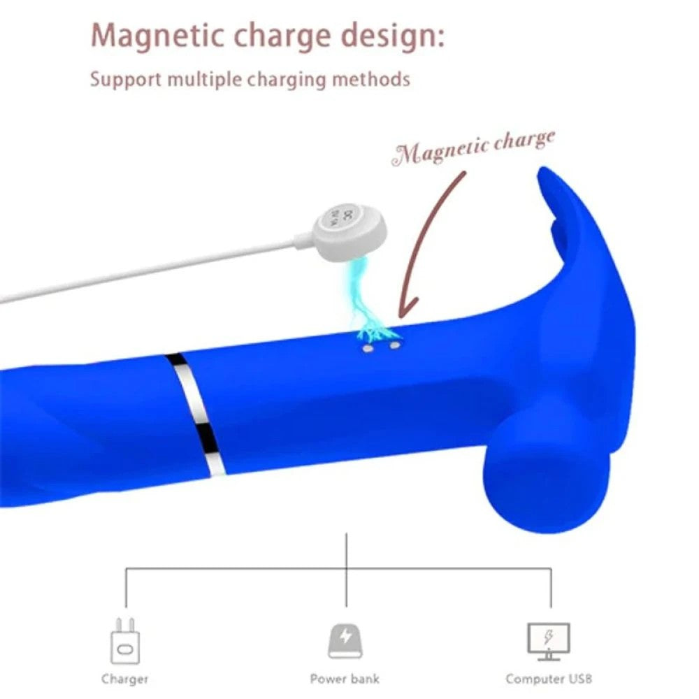 Hammer Love Ultra Güçlü Çekiç Vibratör Blue