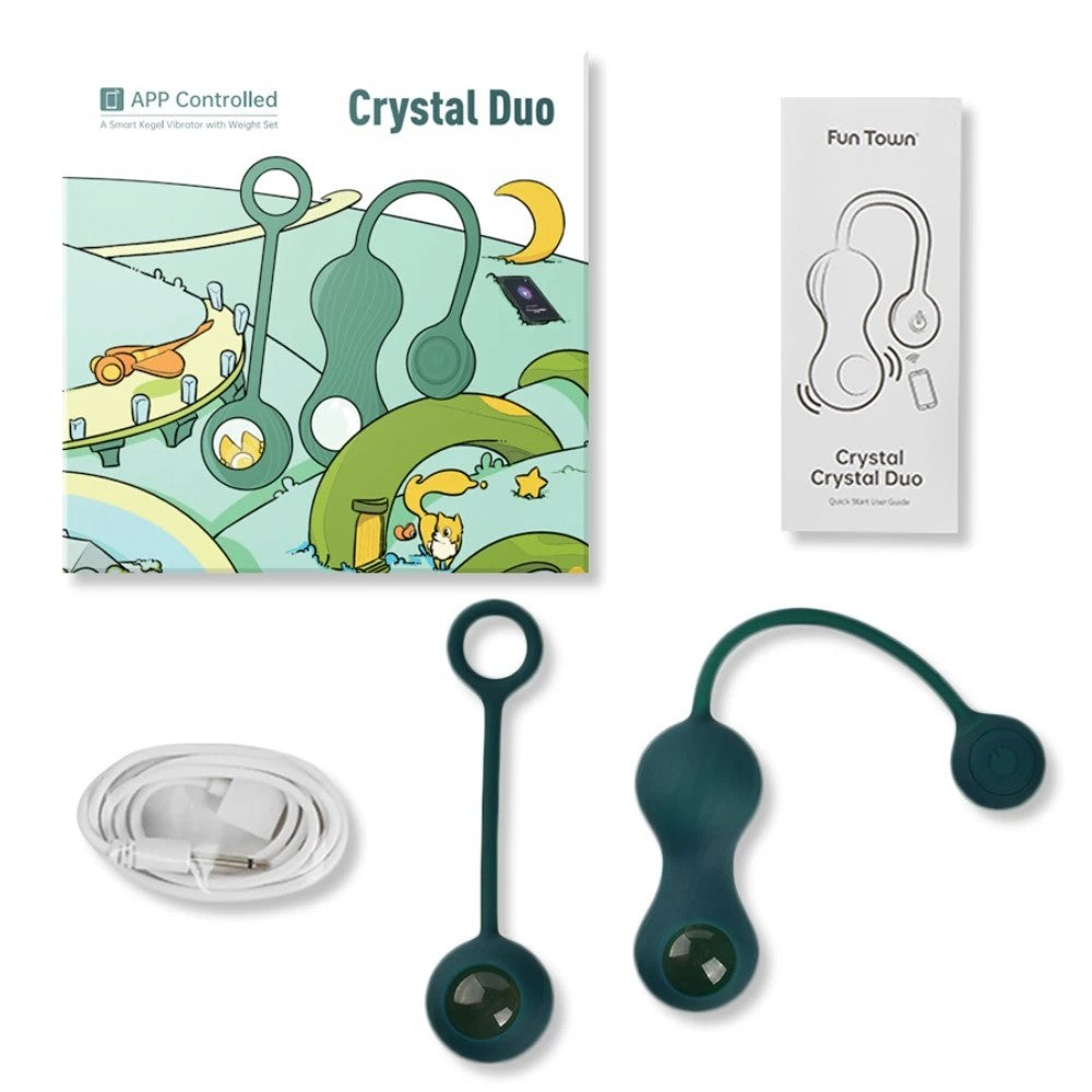 Magic Motion Crystal Duo Smart Kegel Vibrator With Weight Set