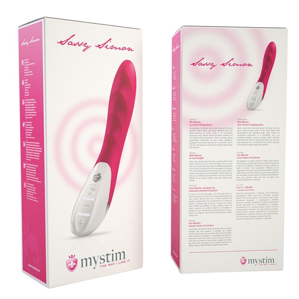 Mystim Sassy Simon Vibrator G-Spot Vibratör Naughty Pink